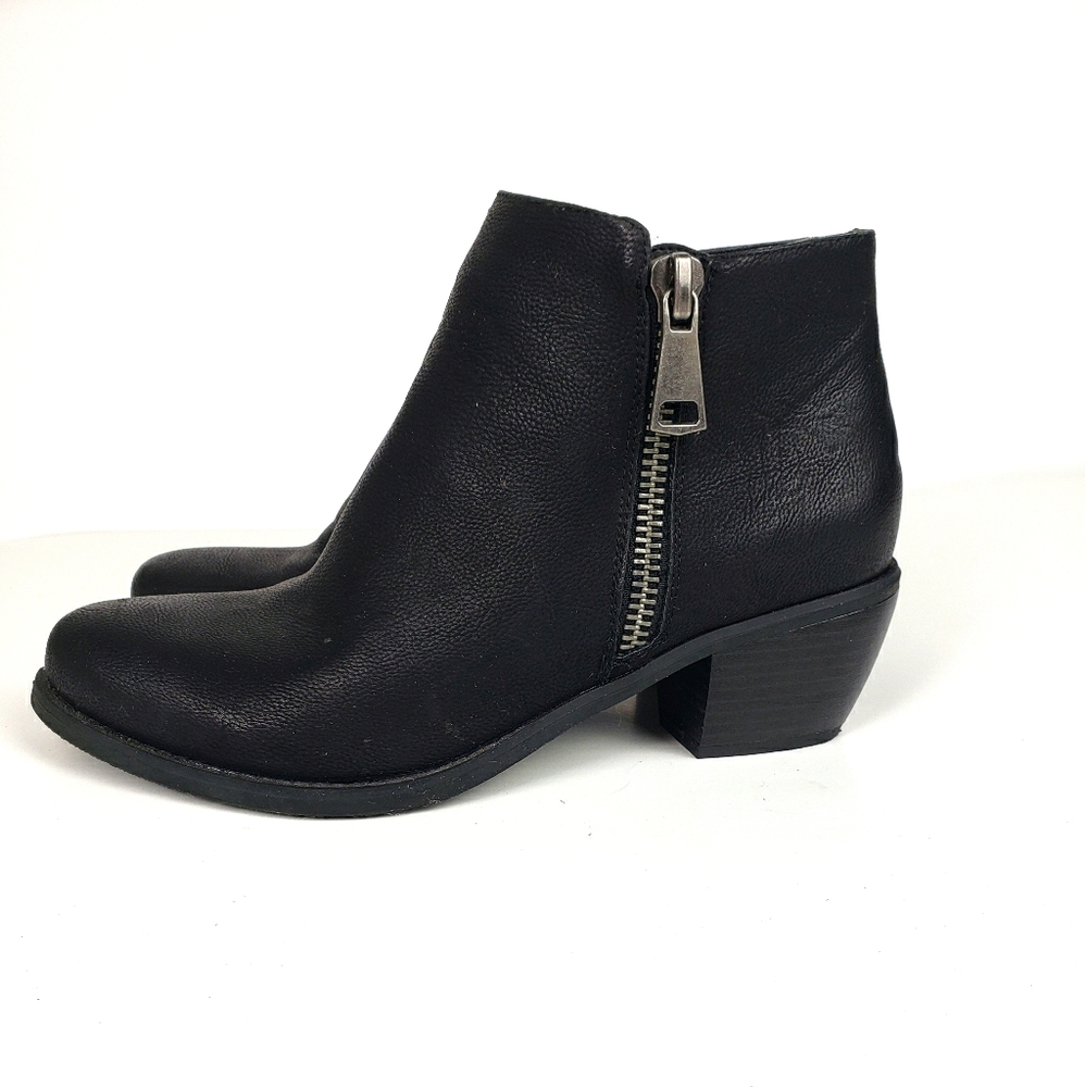 Madeline Black Size Zipper Booties 8.5